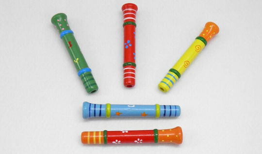 Christening Favor with Toy Flute made of Wood