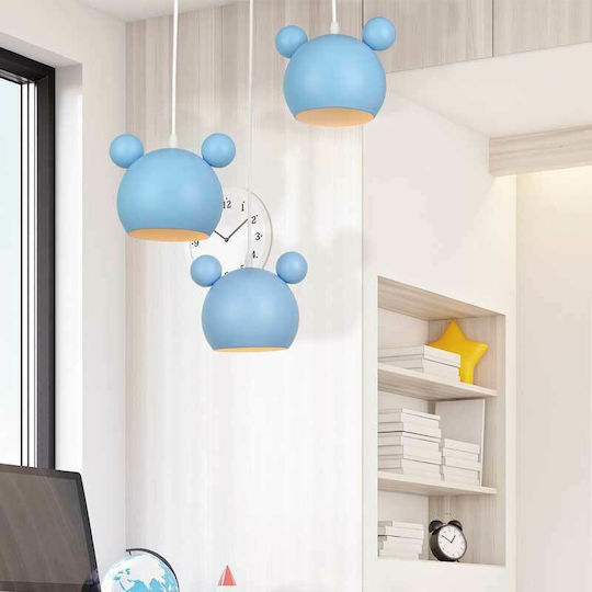 Elmark Metallic Kids Wall Light Mickey Blue
