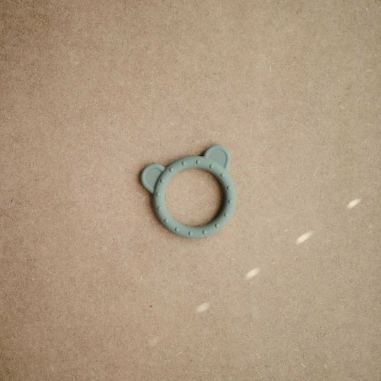 Mushie Bear Silicone Teething Ring for 0 m+