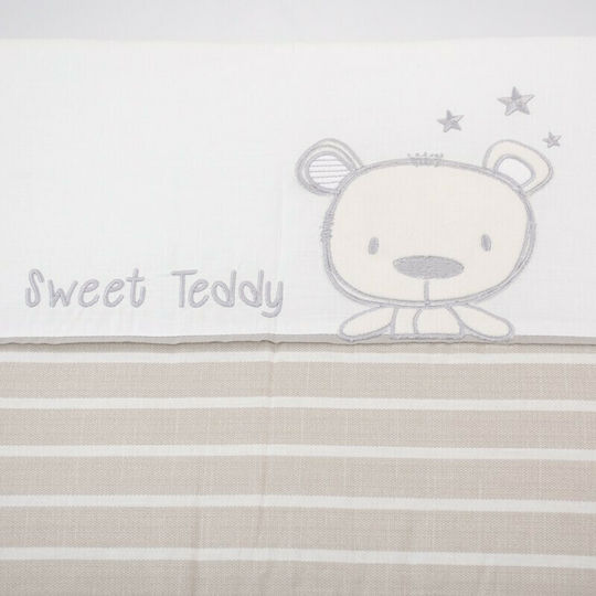 Baby Oliver Set Pentru Patut Sweet Teddy Des. 350 Bej 3buc piese