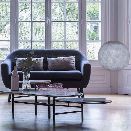 La Case de Cousin Paul Globe Single Bulb Kids Lighting Pendant of Plastic 40W with Drive Size E27 Pebble 36x36cm