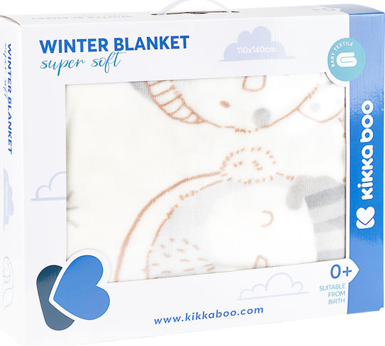Kikka Boo Decke Kinderbett Love Pingus Samt Gray 110x140cm