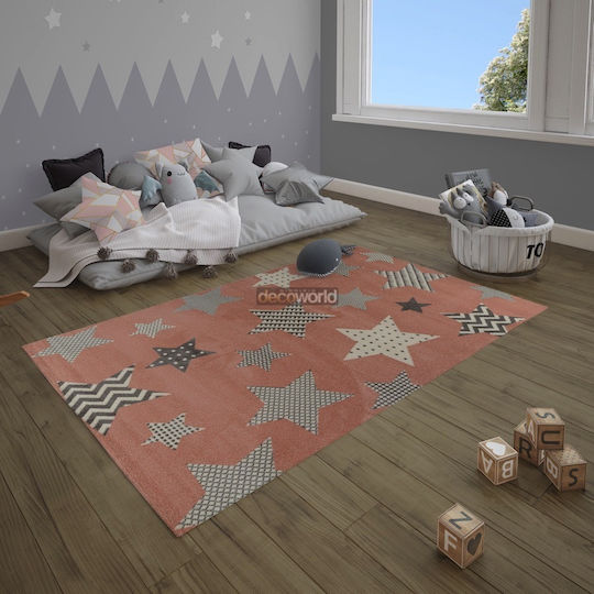 Tzikas Carpets 21895-55 Детско килимче Звезди Розов 133x190см Дебелина 13мм