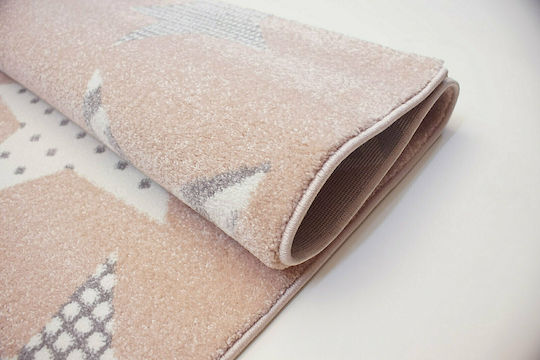 Tzikas Carpets 21895-55 Детско килимче Звезди Розов 133x190см Дебелина 13мм