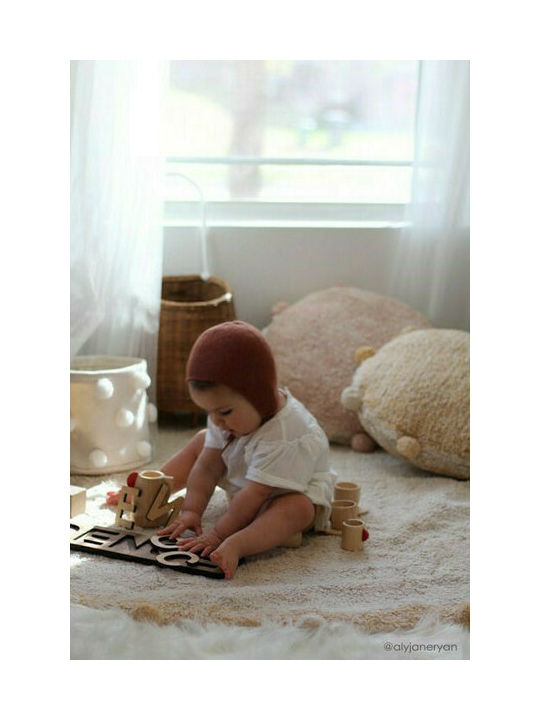 Lorena Canals Handmade Kids Cotton Rug Bubbly Round 120cm Honey
