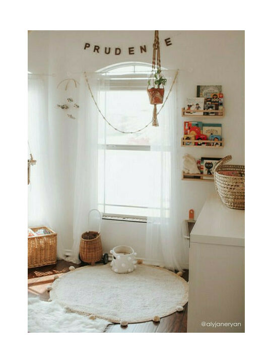 Lorena Canals Handmade Kids Cotton Rug Bubbly Round 120cm Honey