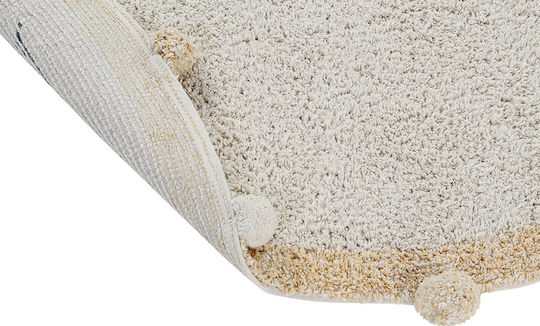 Lorena Canals Bubbly Handmade Kids Rug Cotton Honey Round with Diameter 120cm