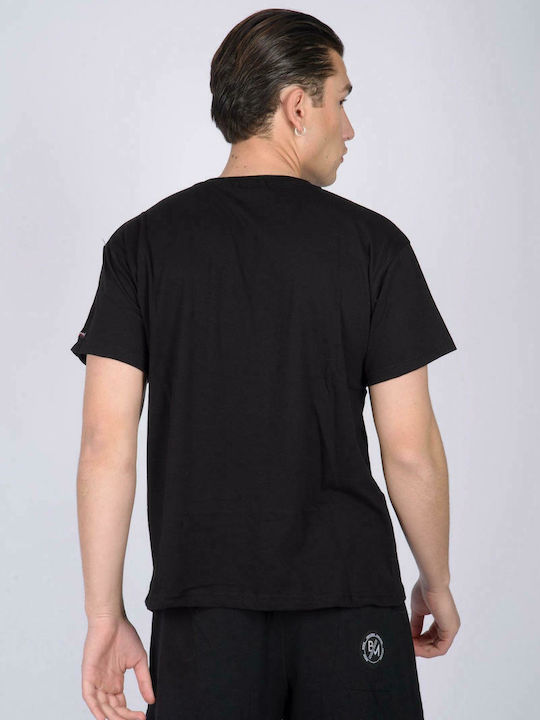 Bodymove Ανδρικό T-shirt Κοντομάνικο Μαύρο