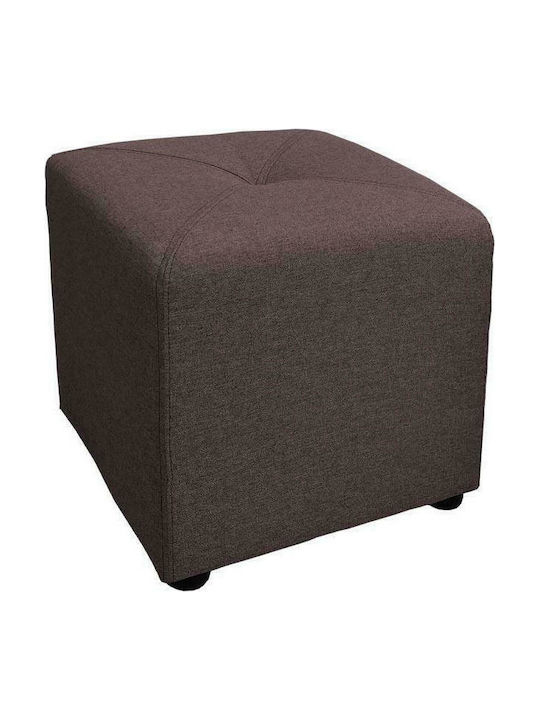 Hocker Für das Wohnzimmer Gepolstert mit Stoff Dodi Coffee 40x40x42cm