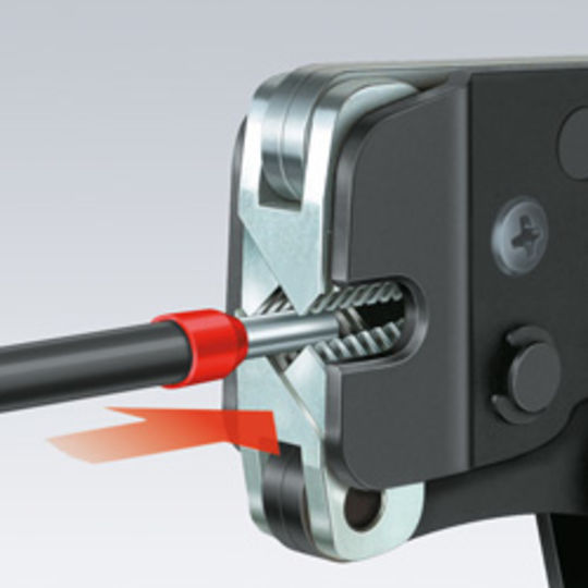 Knipex Self-Adjusting Crimping Pliers Cross-Section Range 0.08 - 16mm² with Ratchet Mechanism Length 190mm