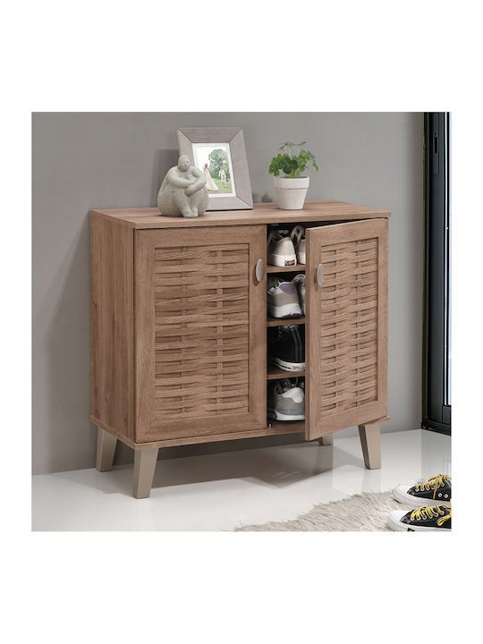 Lemnoasă Suport pentru pantofi FP-01C cu 4 Rafturi Pacific Oak L75xW36.5xH74.5cm