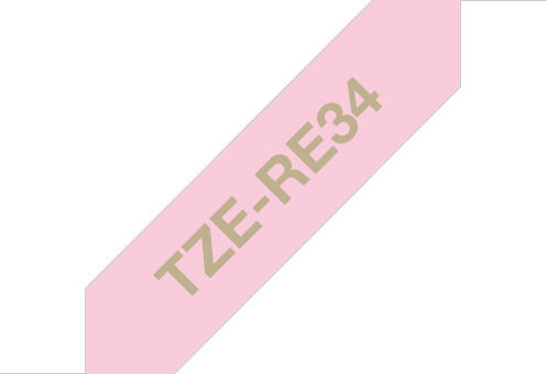 Brother Label Maker Tape 4m x 12mm in Pink Colour Compatible with Brother TZe/TZ