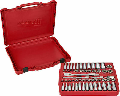 Milwaukee Set de chei tubulare și clichet 3\8" 56buc