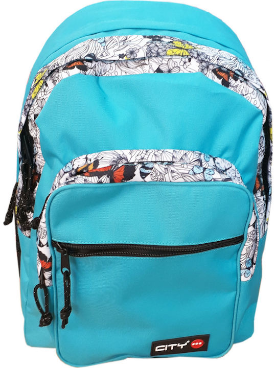 Lyc Sac Oldschooler Hawaian Ocean School Bag Backpack Junior High-High School in Blue color