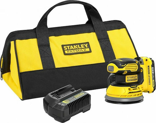 Stanley Fatmax® V20 Έκκεντρο Τριβείο Χούφτας 125mm Μπαταρίας 18V 1x2Ah με Σύστημα Αναρρόφησης