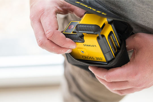 Stanley Cross 360 Selbstnivellierend Linear Laser-Wasserwaage Roter Strahl 1.5V mit Arbeitsbereich 20m