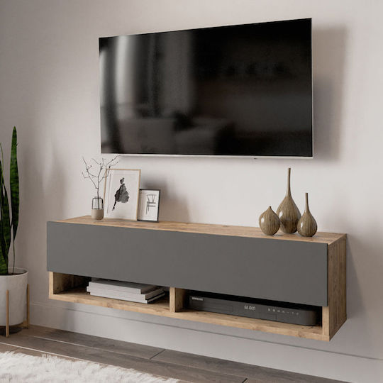 Handra Επιτοίχιο Ανθρακί / Καρυδί 100x31.5x29εκ. Handra Επιτοίχιο Ανθρακί / Καρυδί 100x31.5x29εκ.