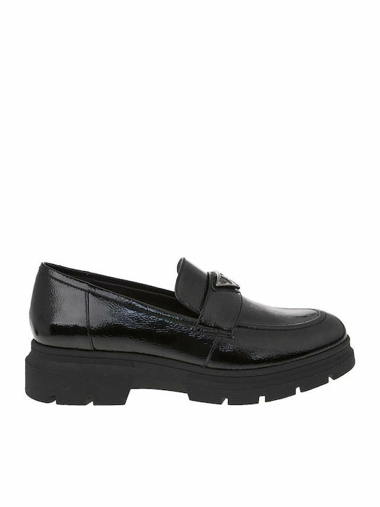 Fardoulis Women's Leather Moccasins Black