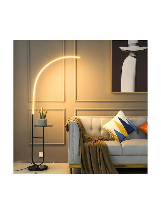 Atman LED Floor Lamp H165xW70cm. with Adjustable White Light 1170lm Black