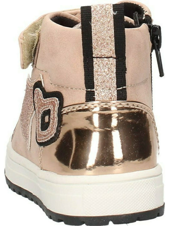 Παιδικά Sneakers High με Σκρατς Ροζ