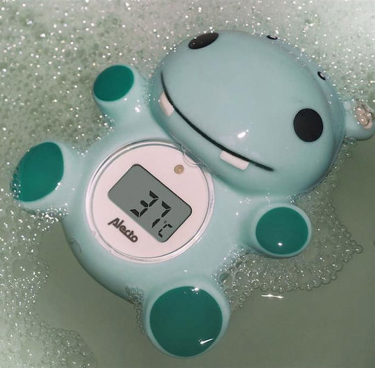 Alecto Baby Digital Bath Thermometer Hippo 0°C - 50°C Green 75171