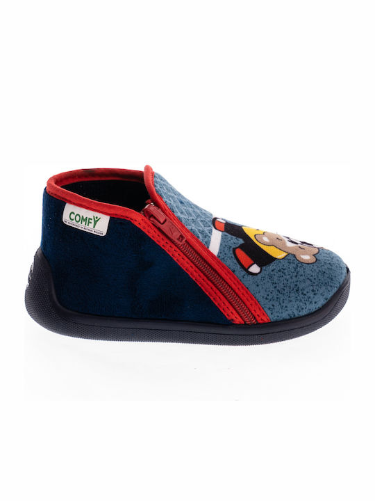 Comfy Anatomic Anatomic Kids Slipper Ankle Boot Blue