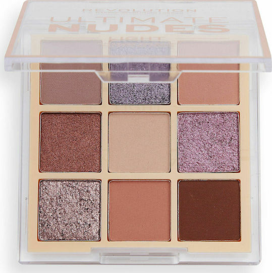 Revolution Beauty Ultimate Nudes Παλέτα με Σκιές Ματιών σε Στερεή Μορφή Light 8.1gr