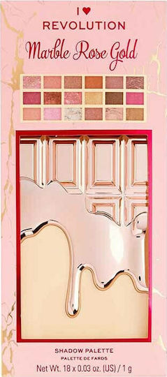 Revolution Beauty I Heart Chocolate Lidschattenpalette in fester Form Marble Rose Gold 18gr