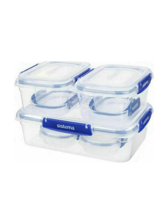 Sistema Klip It Plus Lunch Box Plastic Blue SIS881767 7pcs