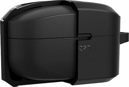 Spigen Rugged Armor Θήκη Σιλικόνης με Γάντζο Matte Black για Sony WF-1000XM4
