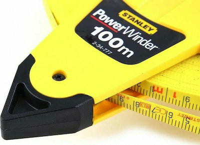 Stanley Power WInder Fibreglass Tape Measure 12.7mm x 100m