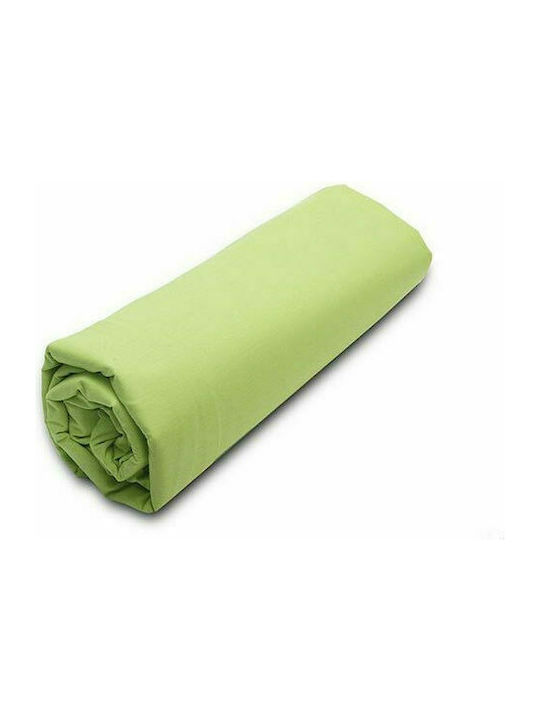 Sunshine Cearșaf Single cu Elastic 100x200+20cm. Menta 152 Verde