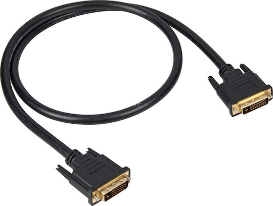 Sharkoon 1m DVI-D male to DVI-D male Cable Black ()