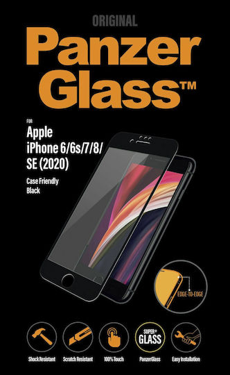 PanzerGlass 3D Full Glue Full Face Tempered Glass Black (iPhone SE 2022 / 2020 / 8 / 7)