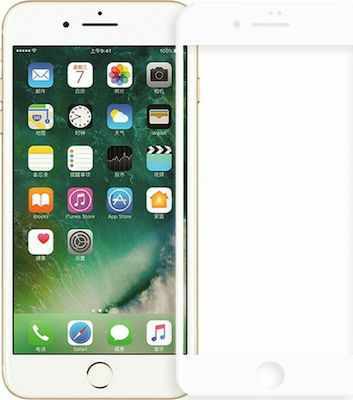 9H 3D Adeziv Complet Sticlă călită pe toată fața Alb (iPhone SE 2022 / 2020 / 8 / 7)