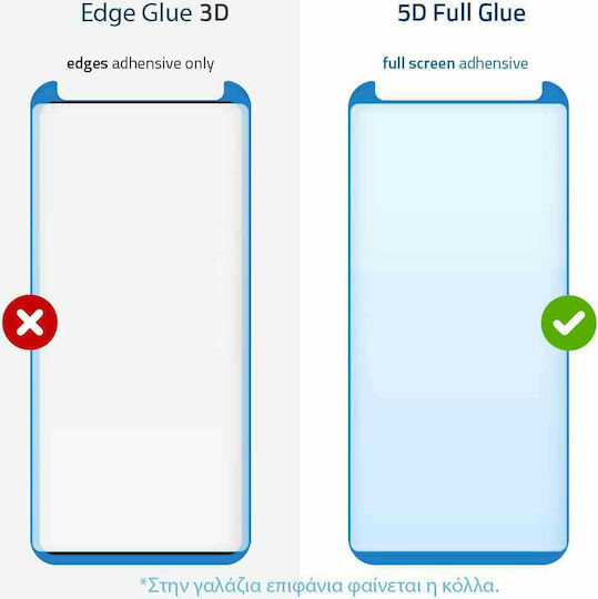 5D Full Glue Full Face Tempered Glass Μαύρο (iPhone SE 2022 / 2020 / 8 / 7)