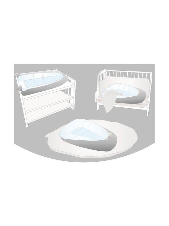 Tuttolina Cocoon Baby Nest Grey-Pink