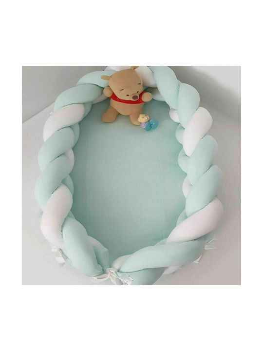 Baby Oliver Baby Nest Με Αποσπώμενη Πλεξούδα 200cm Mint/White