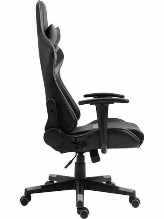 Woodwell BF9050 Καρέκλα Gaming Δερματίνης με Ρυθμιζόμενα Μπράτσα Γκρι