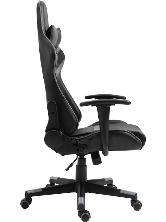 Woodwell BF9050 Καρέκλα Gaming Δερματίνης με Ρυθμιζόμενα Μπράτσα Γκρι
