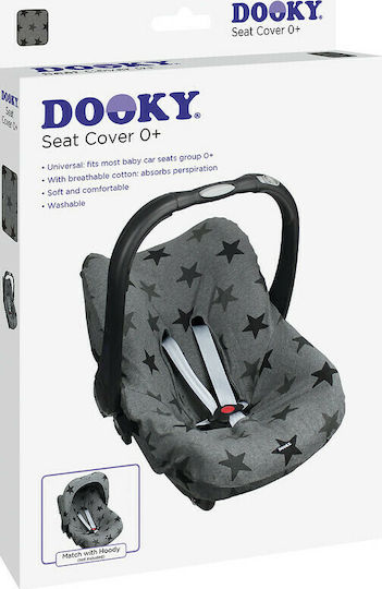 Dooky Car Seat Cover Stars Gray