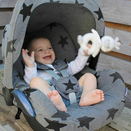Dooky Car Seat Cover Stars Gray