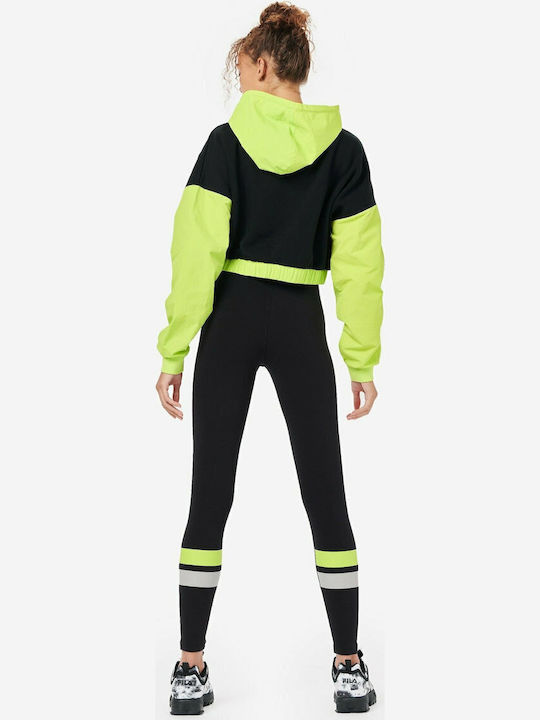 Saachi Cropped Women's Sweatshirt Hooded Multicolour