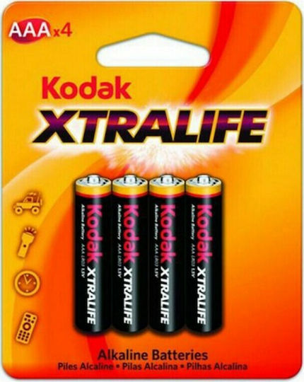 Kodak 4 Pack Alkaline Batteries AA Xtralife 1.5V