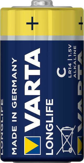 Varta LongLife Extra Αλκαλικές Μπαταρίες C 1.5V 2τμχ