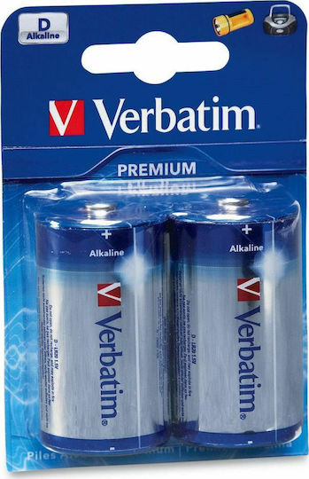 Verbatim Premium Alkaline Μπαταρίες D 1.5V 2τμχ
