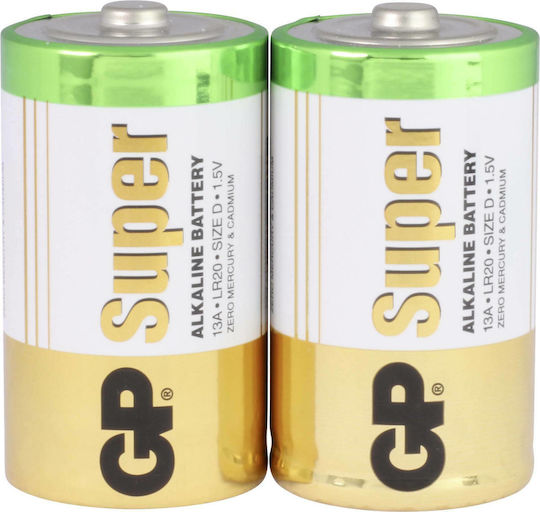 GP Batteries Super Alkaline Batterien D 1.5V 2Stück