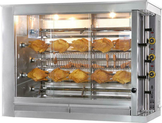 Sergas KE5 Elektrische Hähnchen Rottisserie Grill 10kW mit Abmessungen 64x145x108cm
