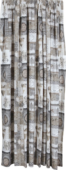 Viopros Перде с Плик с Писалка Куоре Кафяв 135x270см