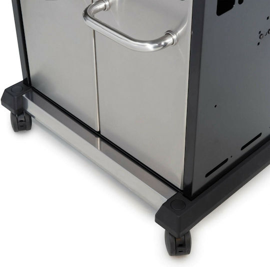 Broil King Baron S 490 Газово Барбекю Чугунена Решетка 65брx44брсм. с 4 бр 12.4кВт и Страничен Нагревател Инфрачервена